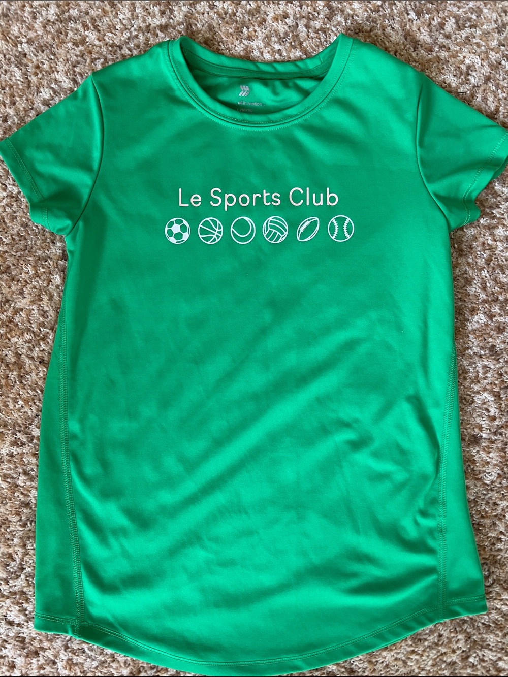 all in motion Green 'Le Sports Club' Short Sleeve Active Tee